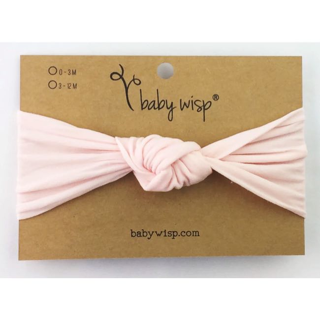 Baby Wisp Nylon Turban Knot Headband 3m+ Pale Pink