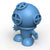 Blue diver character rubber bath toy.