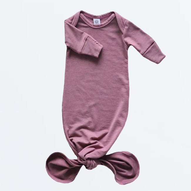 infant sleep gown that ties at the bottom in purplecolour.