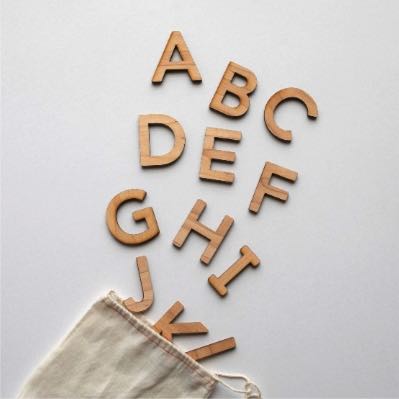 Gladfolk Wooden Alphabet Upper Case Set in Maple