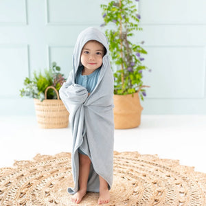 Kyte Baby Hooded Bath Towel in Fog
