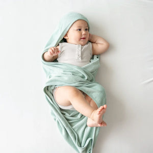 Kyte Baby Hooded Bath Towel in Sage