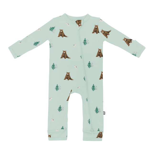 Kyte Baby Printed Zippered Romper in Trail
