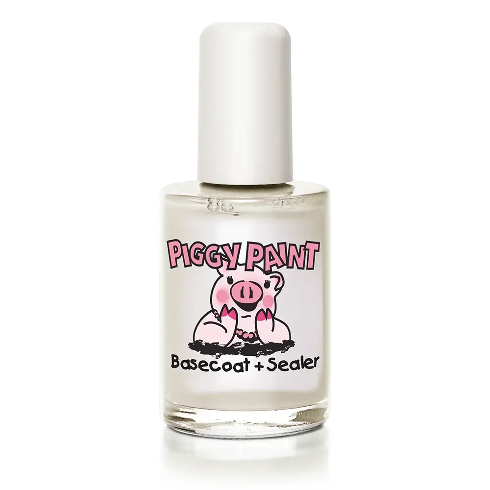 Piggy Paint nail polish in Base Coat, a clear polish.