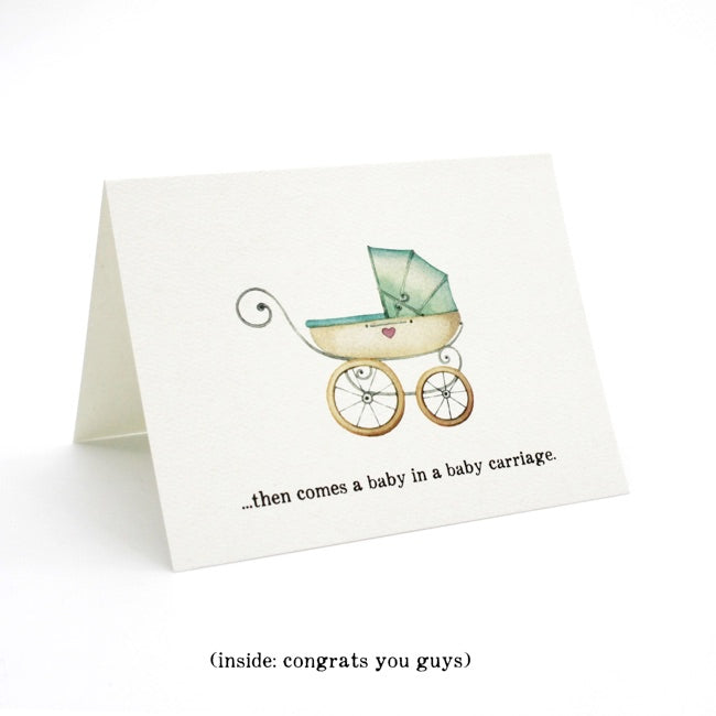 Tiny Human Supply Co. Baby Birth & Baby Shower Cards - Baby Carriage