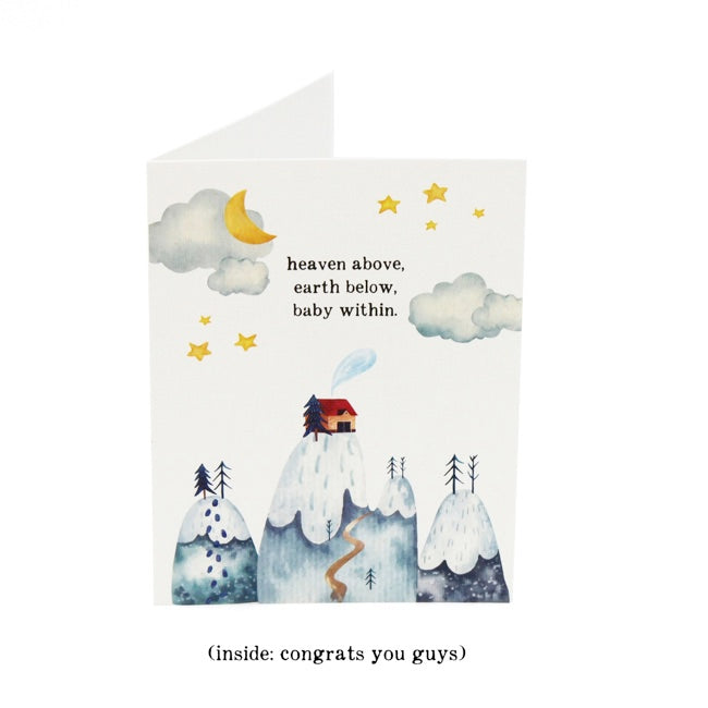 Tiny Human Supply Co. Baby Birth & Baby Shower Cards Mountain Poem