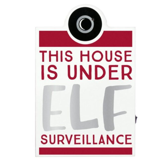 pearhead holiday elf surveillance plaque