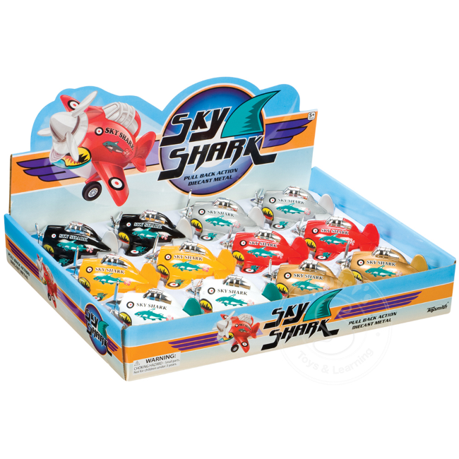 toysmith sky shark pull-back jet