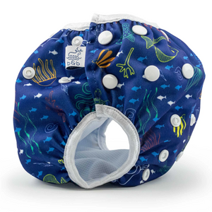 beau + belle littles baby nageuret reusable swim diaper (0-3yrs) - sea creatures