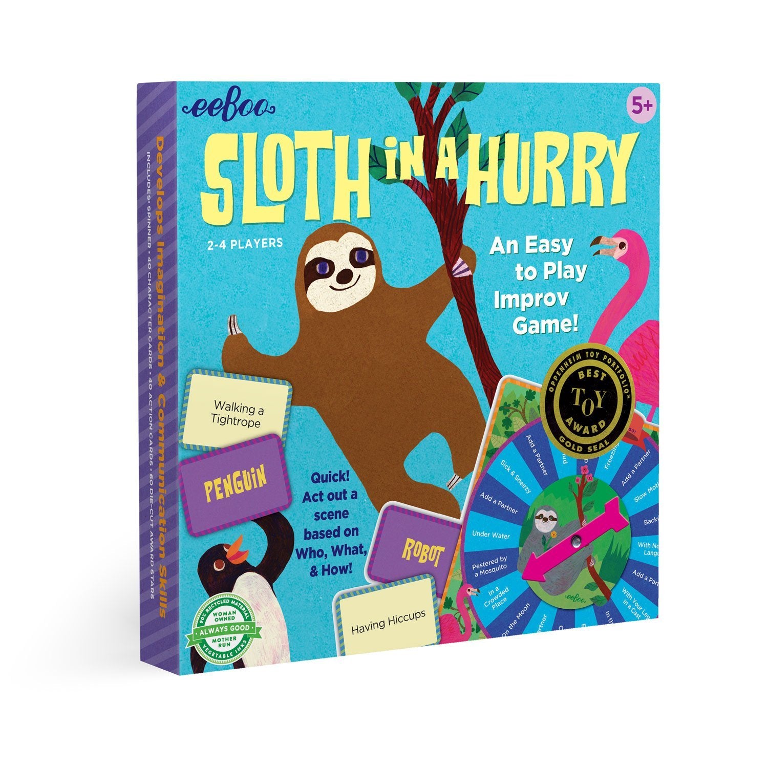 eeboo sloth in a hurry action game