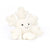 Jellycat amuseable snowflake - little 7 inches. A cream colored fluffy snowflake, plush with a stitched smile and glossy eyes.