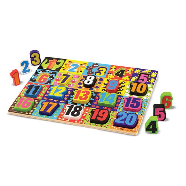 melissa & doug wooden chunky puzzle - numbers