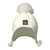 miminoo ivory merino baby fleece hat with removable vegan pom