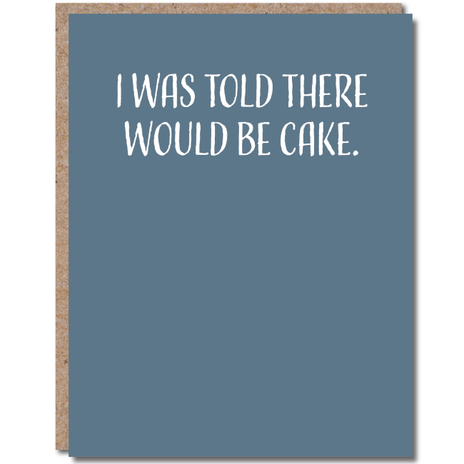 modern wit - funny birthday card - happy birthday card cake
