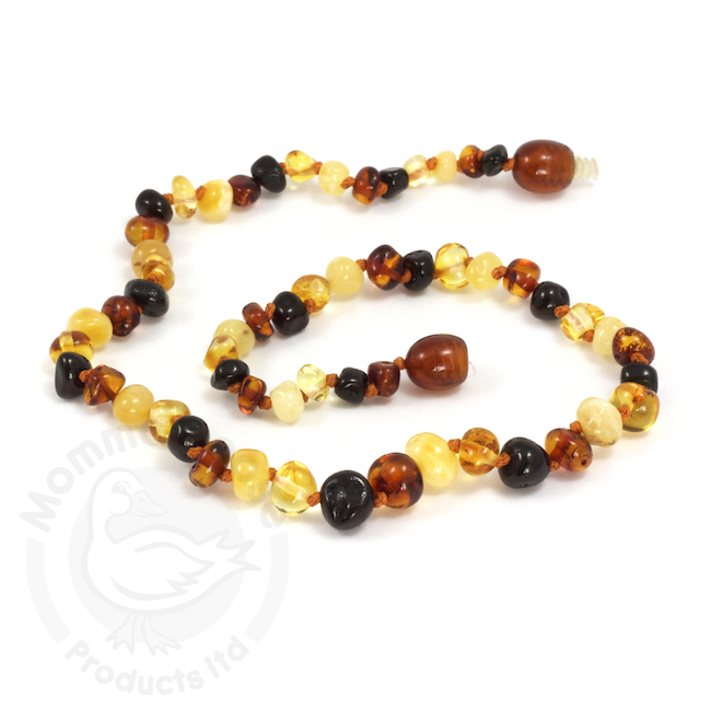 momma goose multi amber baby necklace
