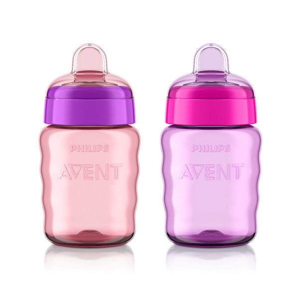 Philips Avent My Easy Sippy Classic Spout Cup 9oz 2pk - Pink/Purple
