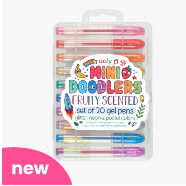 ooly mini doodlers fruity scented gel pens - set of 20