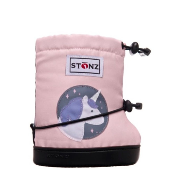 stonz all-weather booties - haze pink unicorn