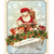 yellow bird greetings - Vintage Santa Sack Card