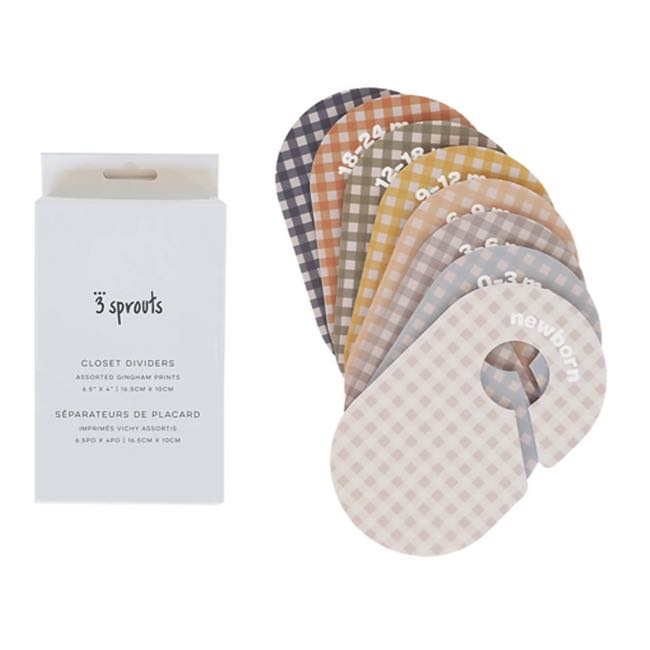 3 Sprouts Closet Dividers Newborn to 24months - Gingham