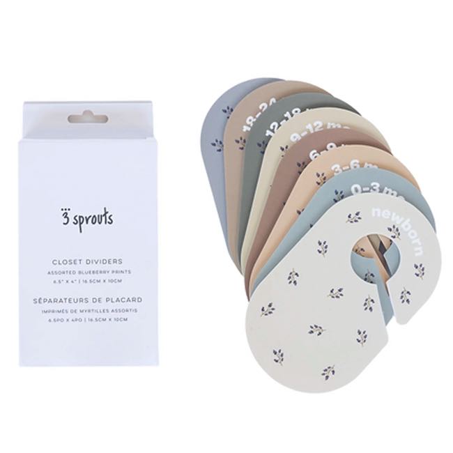 3 Sprouts Closet Dividers Newborn to 24months - Blueberry