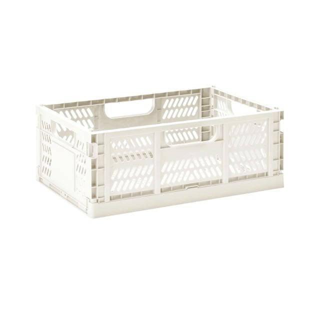 3 Sprouts Modern Folding Crate - Cream