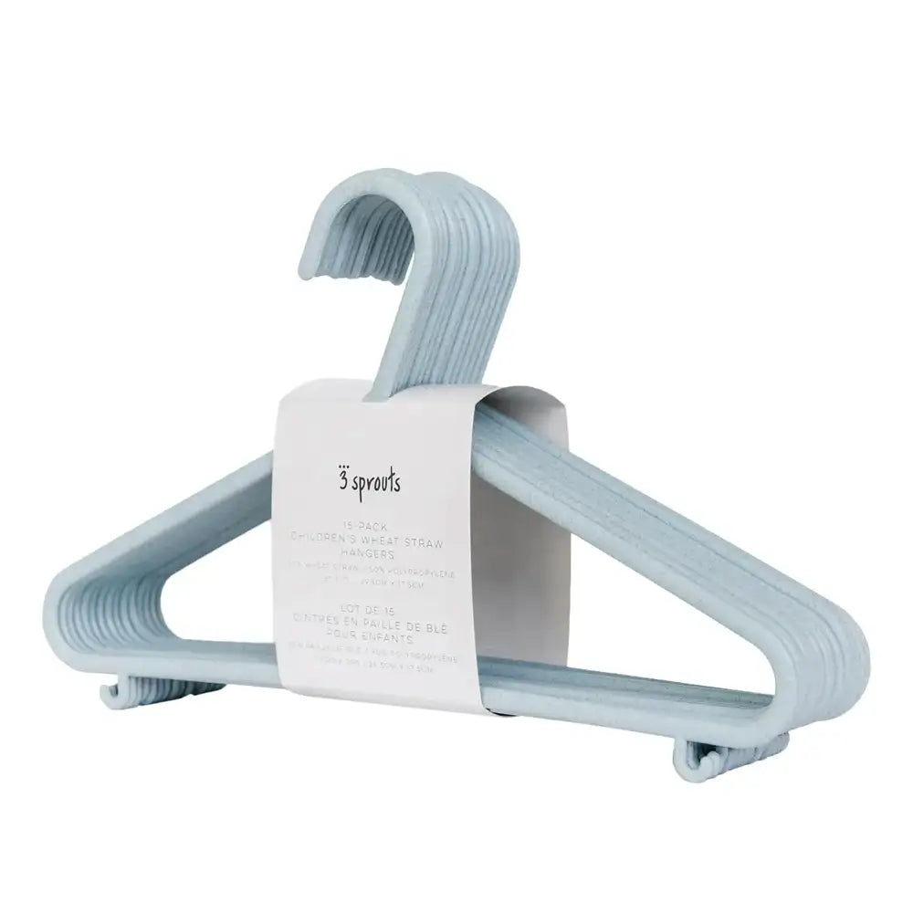 3 sprouts wheat straw hangers 15pk - speckled blue