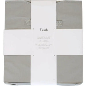 3 Sprouts Toy Chest Recycled Fabric - Light Grey