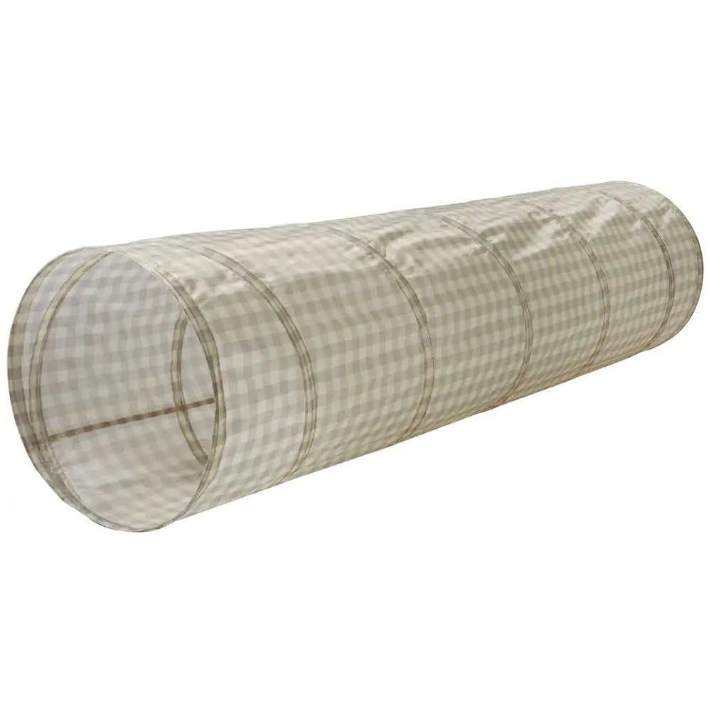 3 Sprouts Kid's Play Tunnel - Gingham Beige