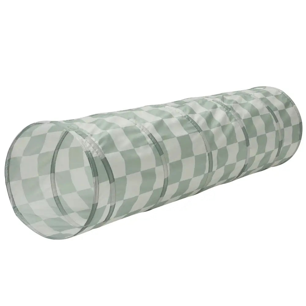 3 Sprouts Kid's Play Tunnel - Checkerboard Green