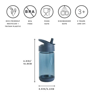 3 Sprouts Kids Recycled Plastic Water Bottle - Taupe