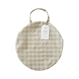 3 Sprouts Fabric Play Tent - Gingham Beige