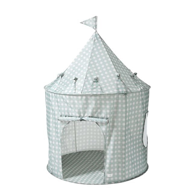 3 Sprouts Fabric Play Tent - Gingham Blue