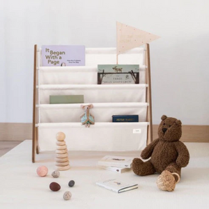 3 Sprouts Book Rack - Cream