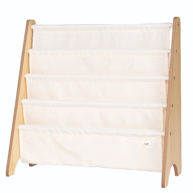 3 Sprouts Book Rack - Cream