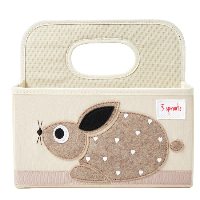3 Sprouts Diaper Caddy - Rabbit