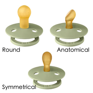 Bibs Original Colour Collection Symmetrical Latex Pacifier 2pk - Vanilla/Cloud