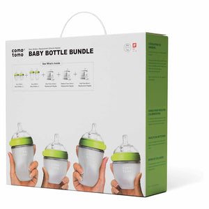 Comotomo Natural Feel Baby Bottle Bundle - Green