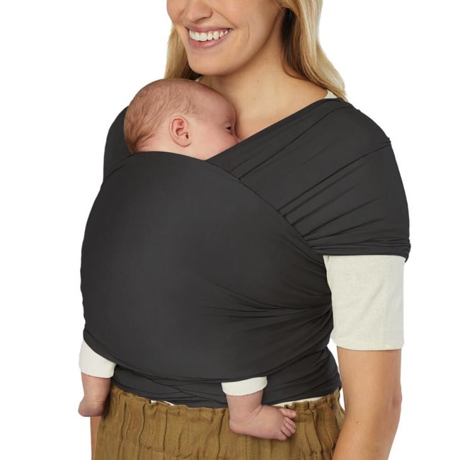Ergo Baby Aura Baby Wrap Sustainable Knit - Soft Black
