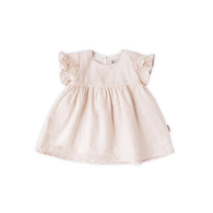 Karibou Kids Ella Linen Baby Dress - Cream