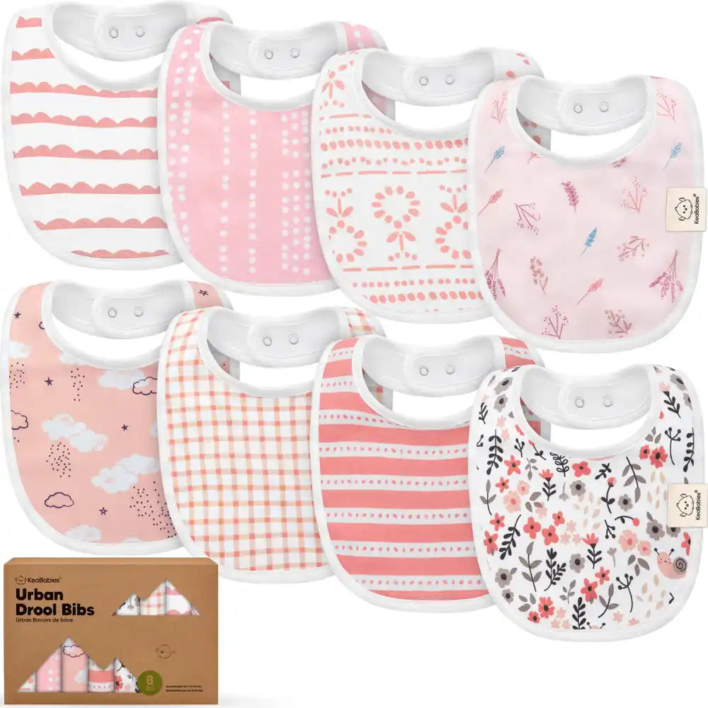 Keababies Urban Droll Bibs 8pk - Sweet Charm