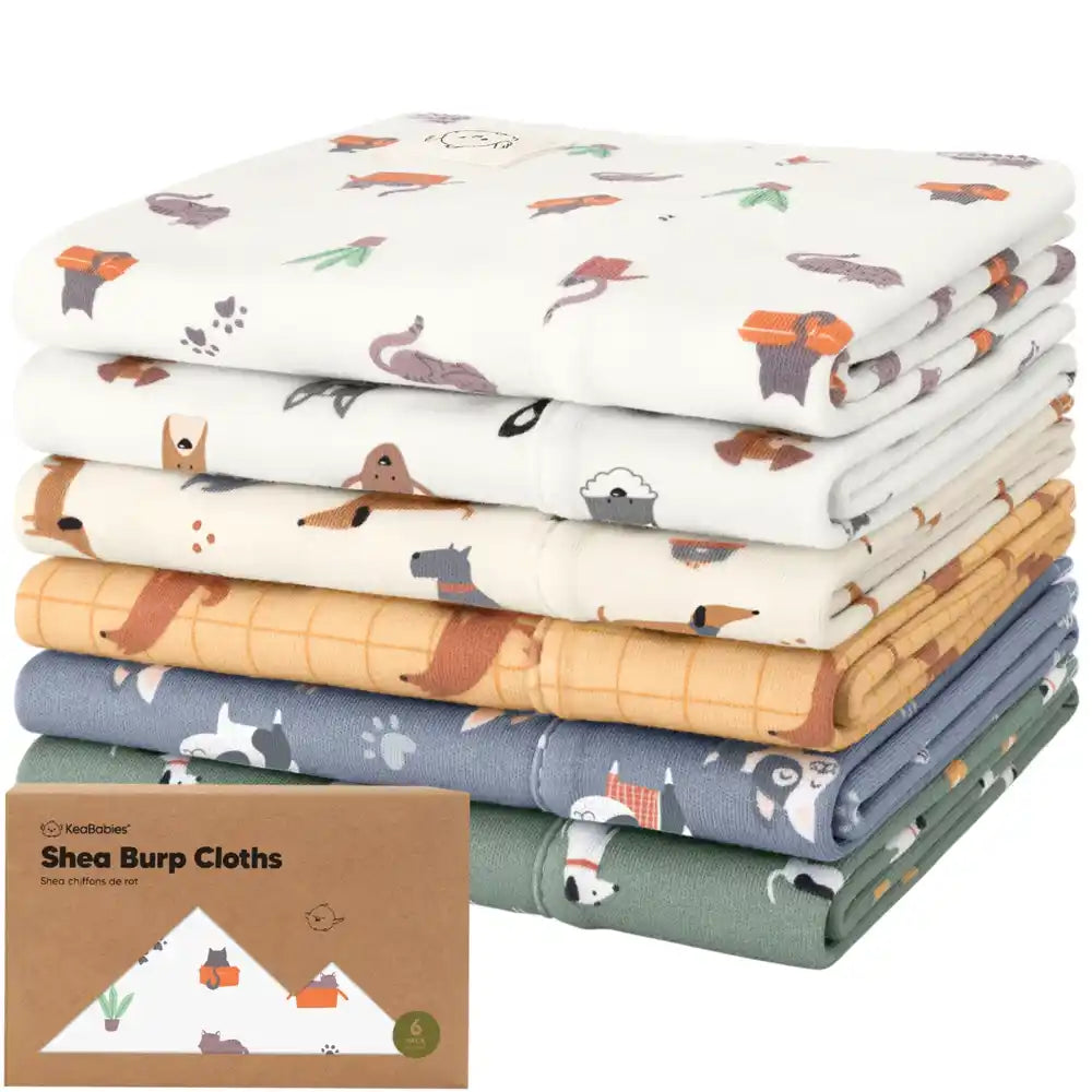 Keababies Shea Burp Cloths 6pk - Pets & Paws