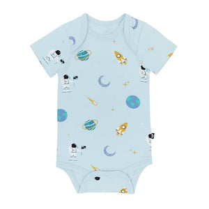Kyte Baby Short Sleeve Bodysuit in Ice Space