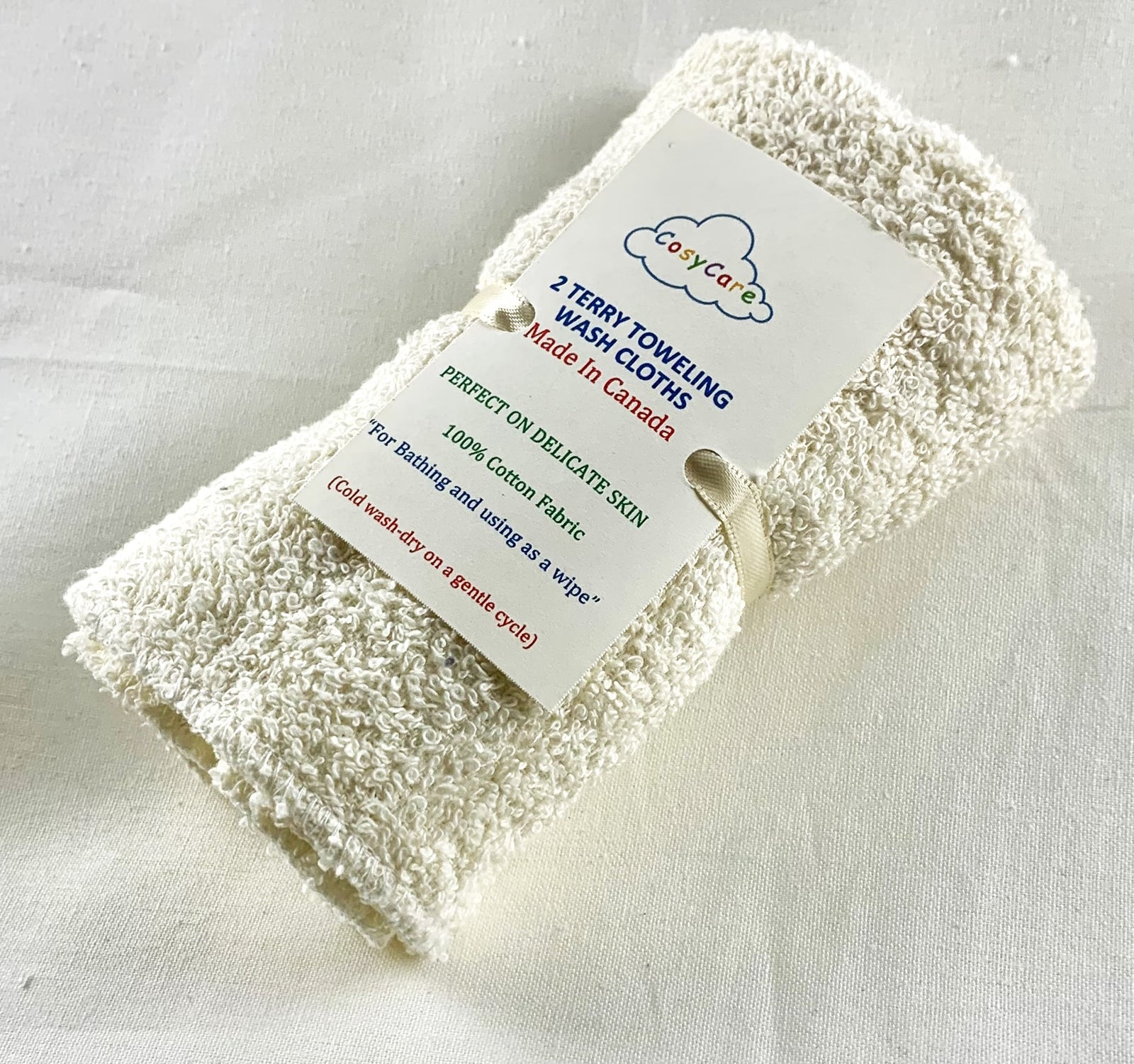 Cosy Care Baby Terry Washcloth 2pk