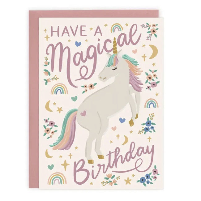 LoveLight Paper Unicorn Birthday Card