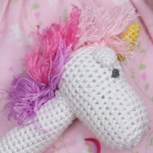 Petit Ami & Zubels Hand Crochet Stick Rattle in Unicorn