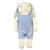 Petit Ami & Zubels Knit Bunny Doll with Blue Check Romper