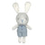 Petit Ami & Zubels Bunny Bamboo Crochet Rattle - Blue