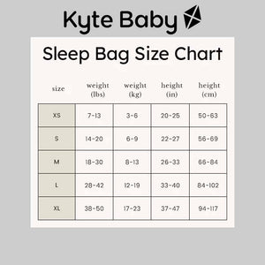 Kyte Baby 0.5 Tog Printed Sleep Bag in Elephant