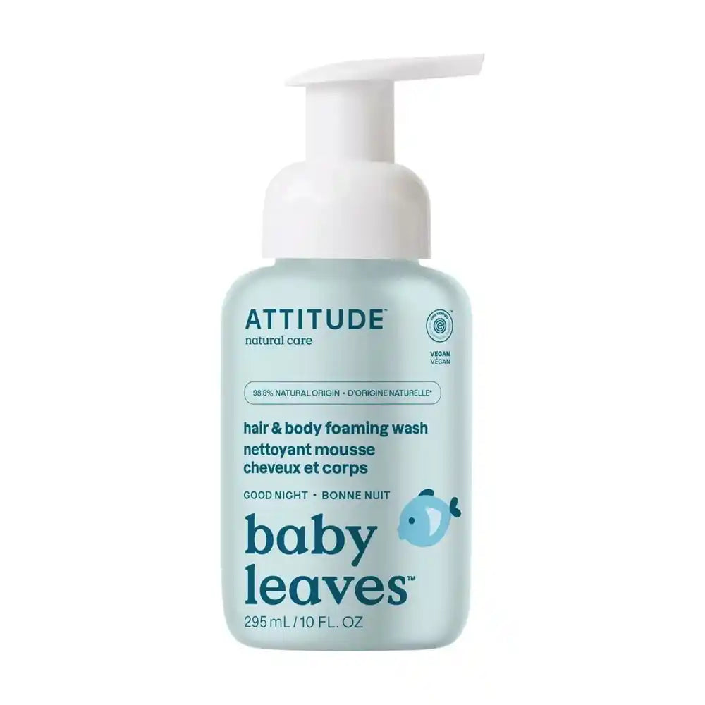 Attitude Baby Leaves 2-in-1 Hair & Body Foaming Wash - Good Night Almond Milk 295 ml